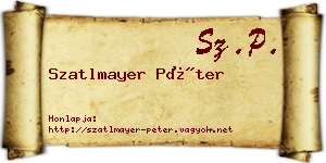 Szatlmayer Péter névjegykártya